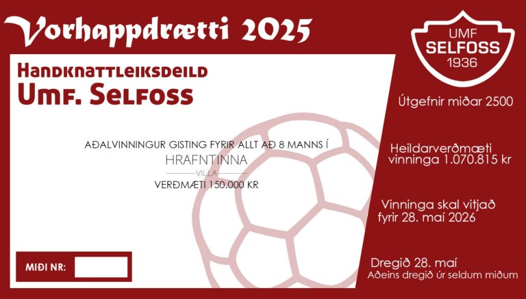 Vorhappdrætti Handknattleiksdeildar 2025