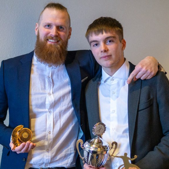 Vilius er vafalítið búinn að kenna Jason hlut eða tvo í vetur, hér eru þeir ásamt góða skapinu