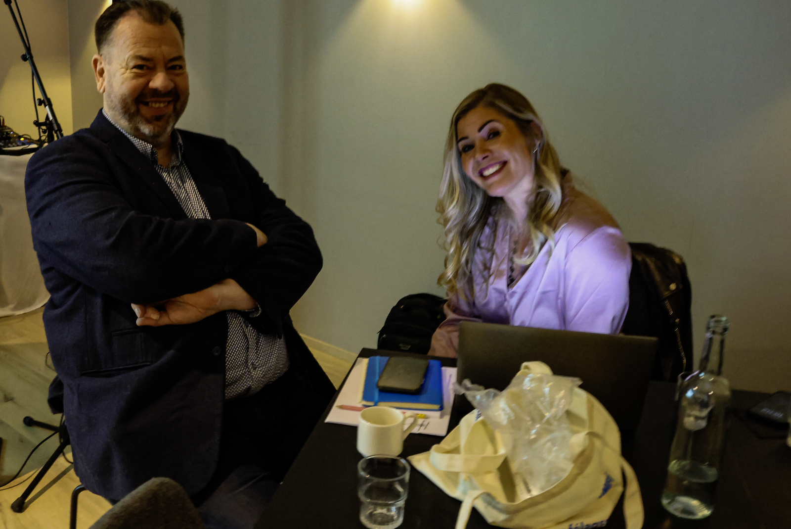 Helgi Sigurður Haraldsson formaður Umf. Selfoss og varaformaður HSK sat í umræðuhóp með Rakel Magnúsdóttur öðrum svæðisfulltrúa íþróttahéraða á Suðurlandi. Ljósmynd/UMFÍ