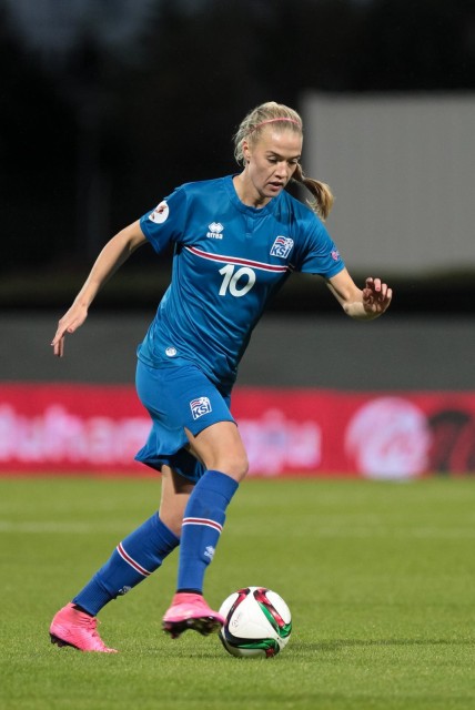 Knattspyrna Dagný gegn Hvíta-Rússlandi (1)