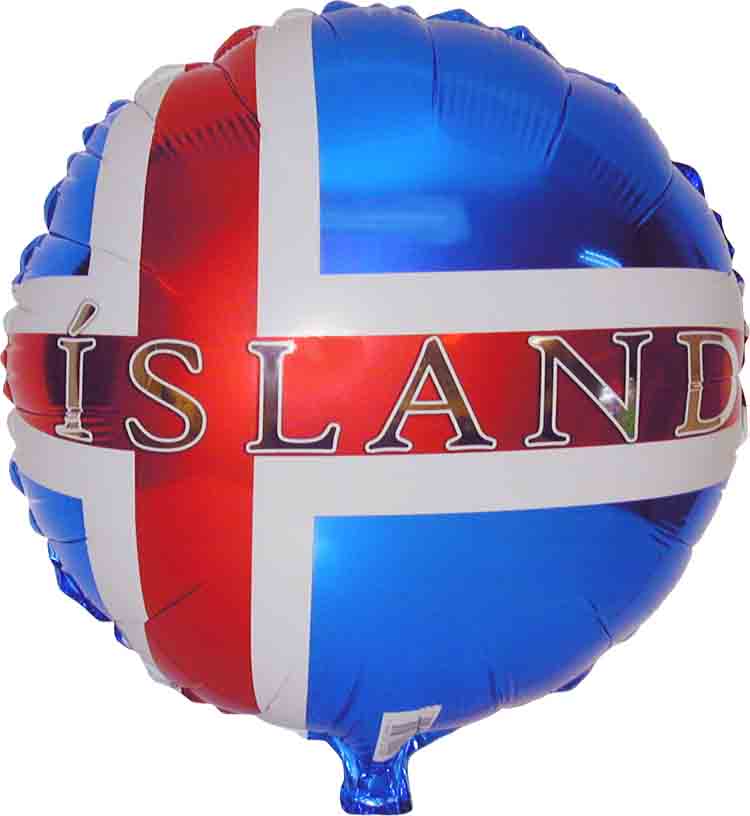 Íslenski fáninn á blöðru