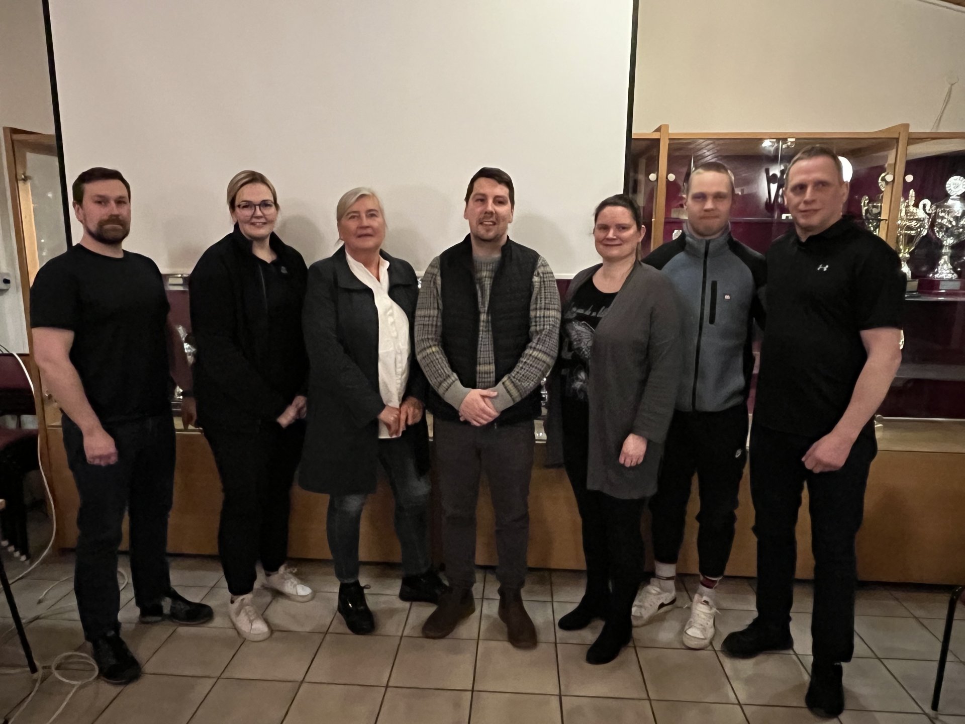 Nýkjörin stjórn Júdódeildar UMF.Selfoss. Birgir, Marta, Jóhanna, Daníel, Margrét, Breki og Bergur.
