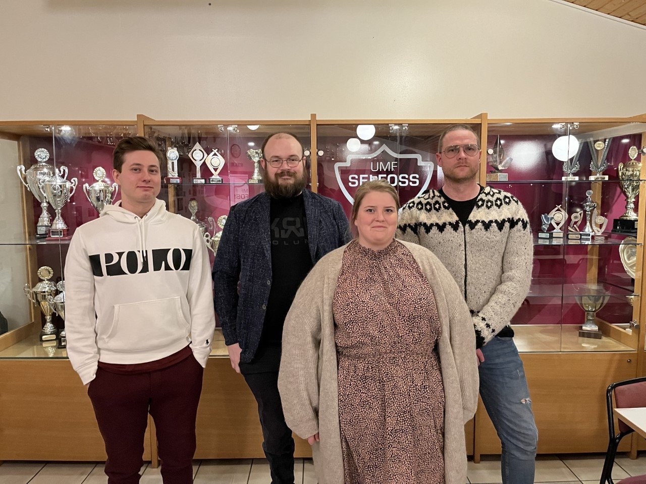 Ný stjórn Rafíþróttadeildar, Sigurður, Grímur, Auður og Hörður. Á myndina vantar, Noel Elías.